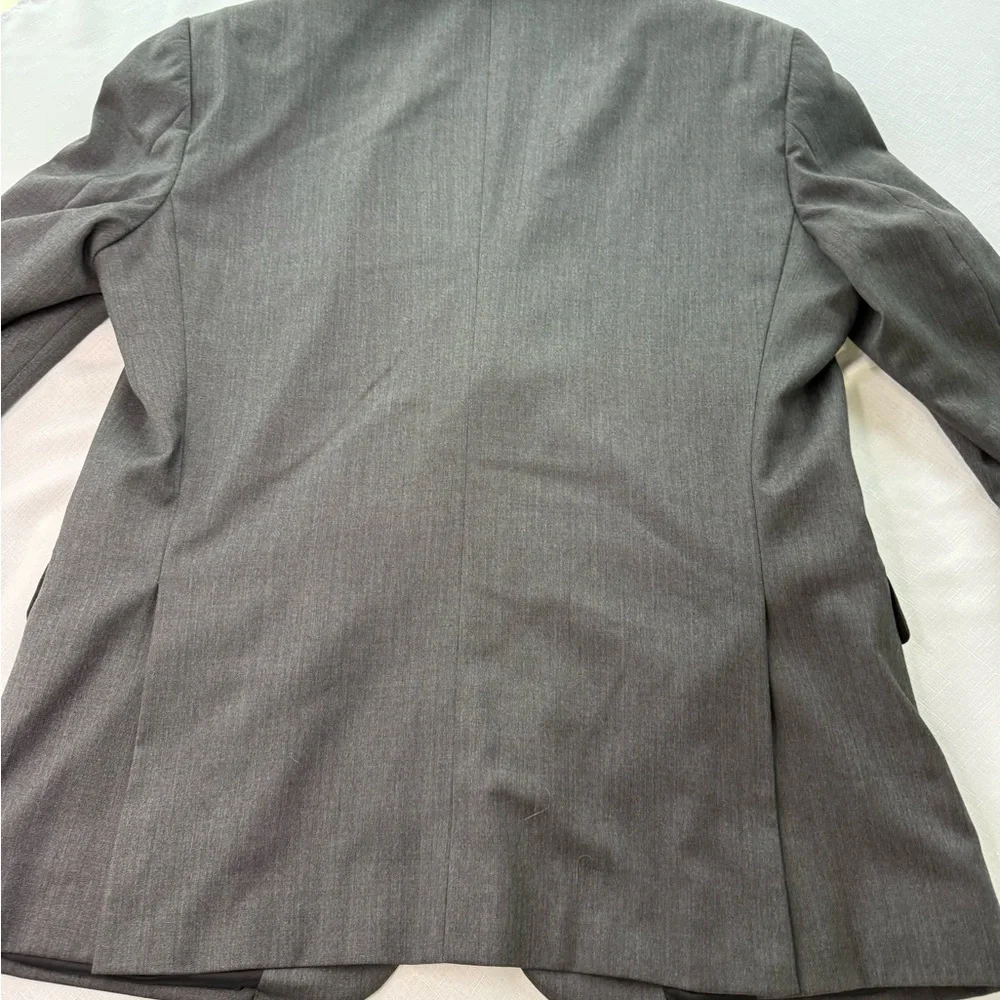 Jos A Bank Traveler Charcoal Gray 100% Wool Two Button Suit Blazer Mens 43R